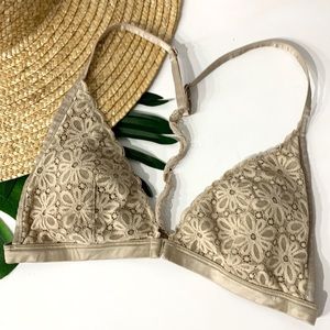 Victoria’s Secret Tan Lace Strappy Bralette